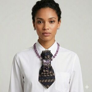 Cambridge Classics Necklace Butterfly Brooch Vintage Purple Beaded Set